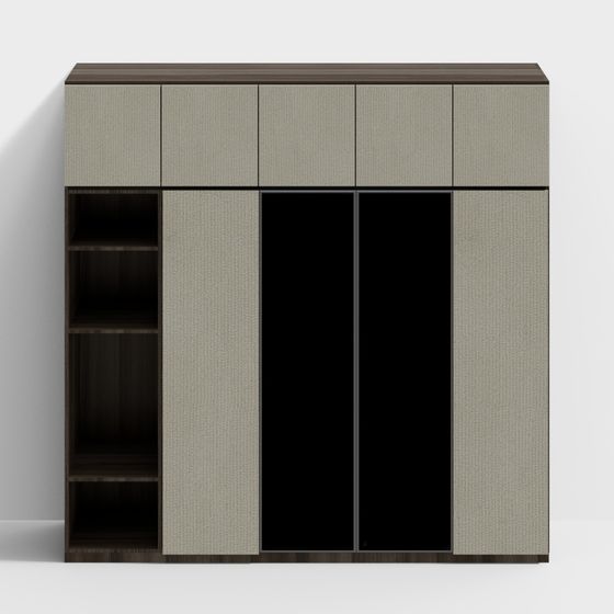 Chic Storage Cabinet 3D model for Modern Interiors