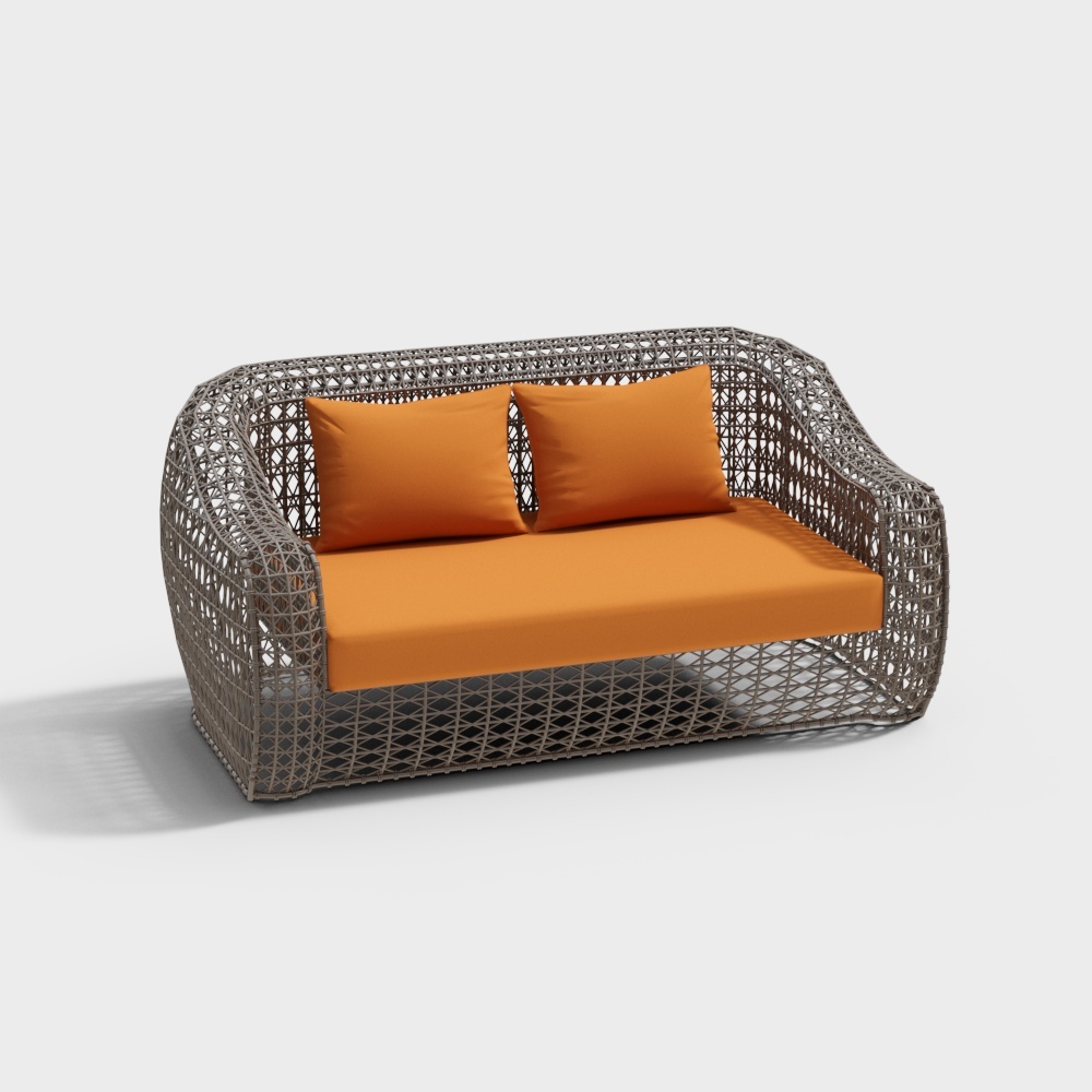 Modern Rattan Outdoor Sofa Combination-Double