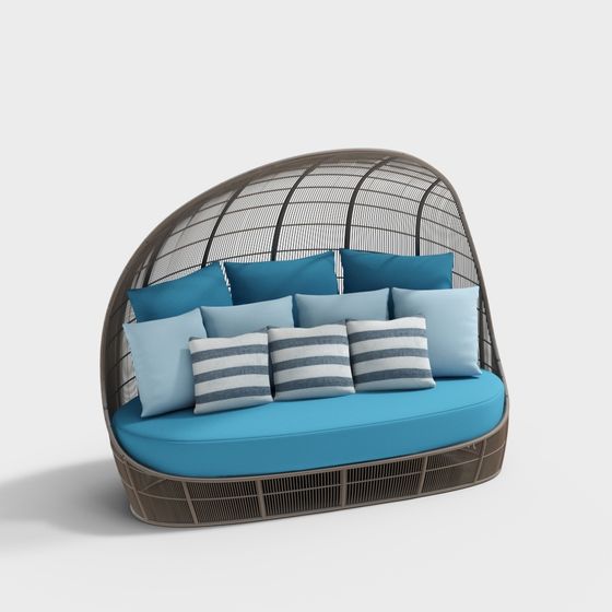 Stylish Outdoor Lounge Chair 3D model