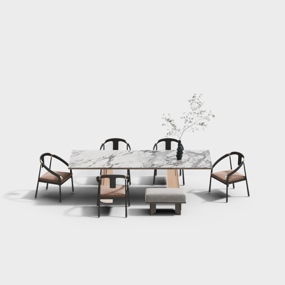 Neo-Chinese Dining Room - Chinese Style Dining Table