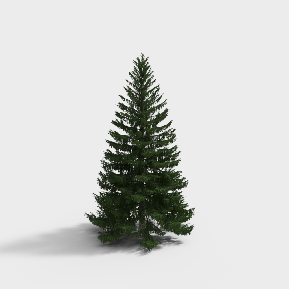 Realistic Low-Poly Christmas Tree 3D model