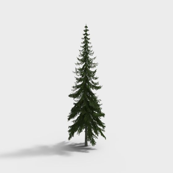 Vibrant Low-Poly Pine Tree 3D model for Designers