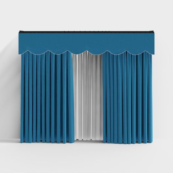Gorgeous Stage Curtain Low-Poly 3D Model