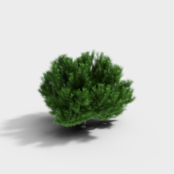 Vibrant Low-Poly Bush 3D Model for Creative Projects