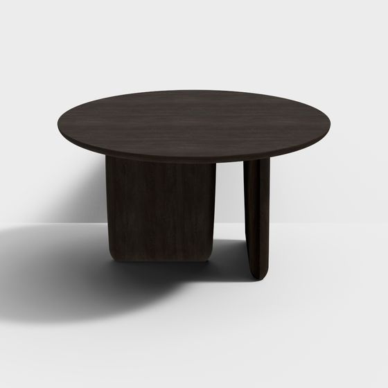 Low-Polygon Round Table 3D model Design