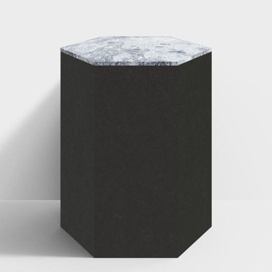 Hexagonal Marble Countertop 3D model