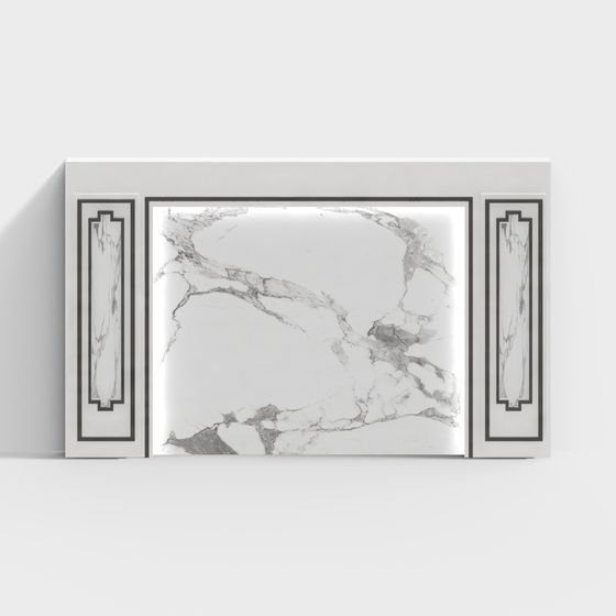 Elegant Marble Panel 3D Model for Contemporary Design