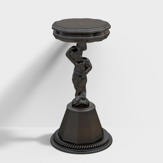 Human Sculpture Round Table 3D model for Creative Projects