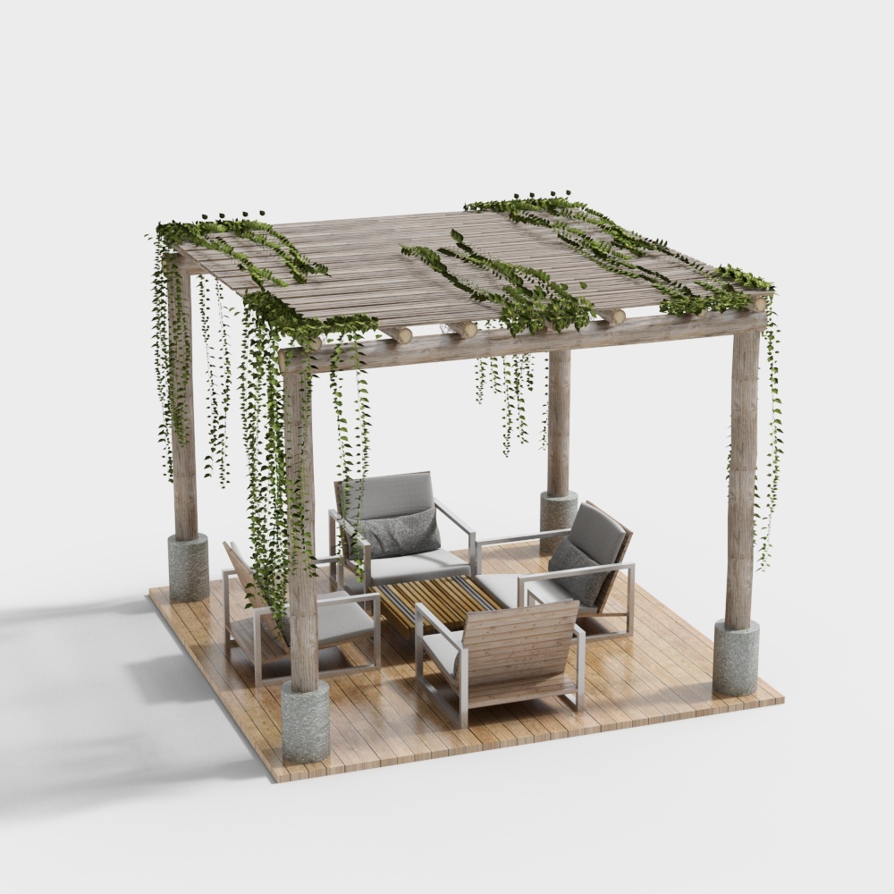 Natural wind flower stand gazebo