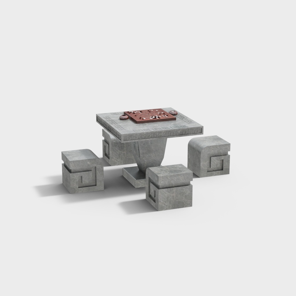 Tables et chaises en pierre d'extérieur chinoises