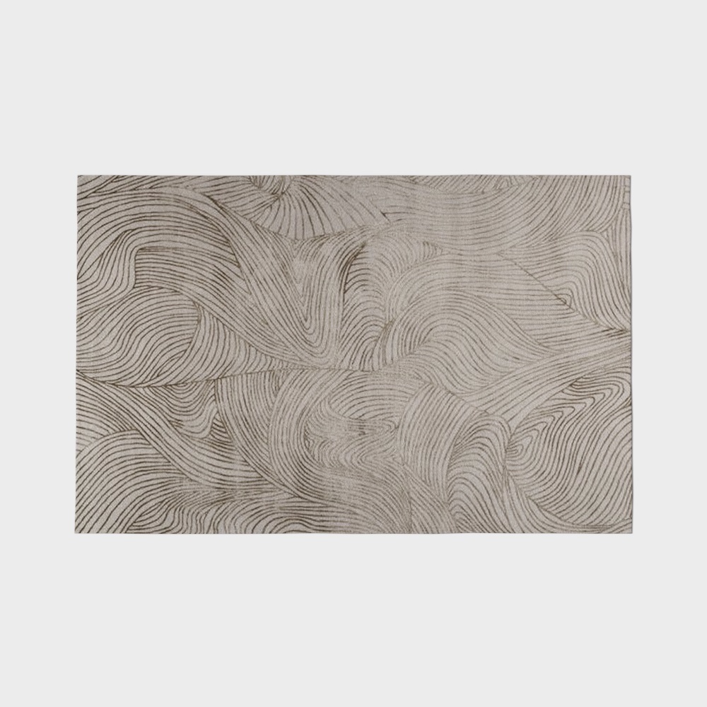 Abstract Lines Rug 3D Model – Low-Poly Gray Texture