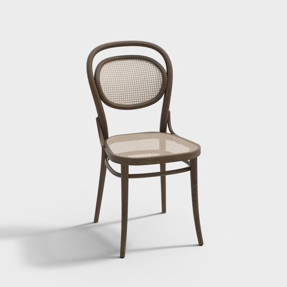 Bistro Chair 3D model - Retro Style Design