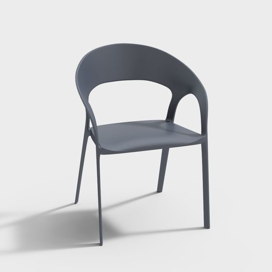Sleek Low-Polygon Chair 3D model for Modern Spaces