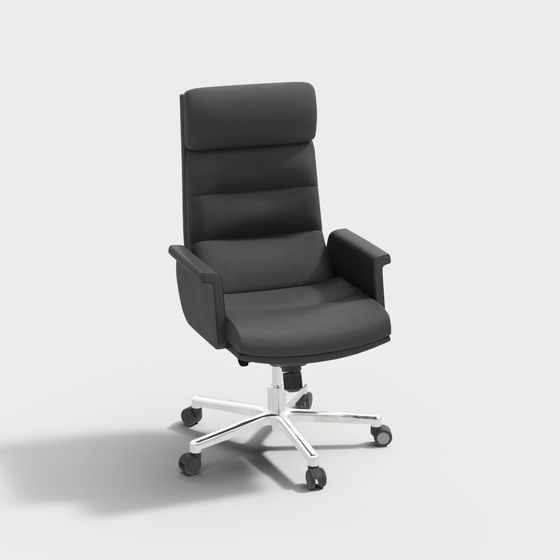 Elegant Low-Poly Office Chair 3D model