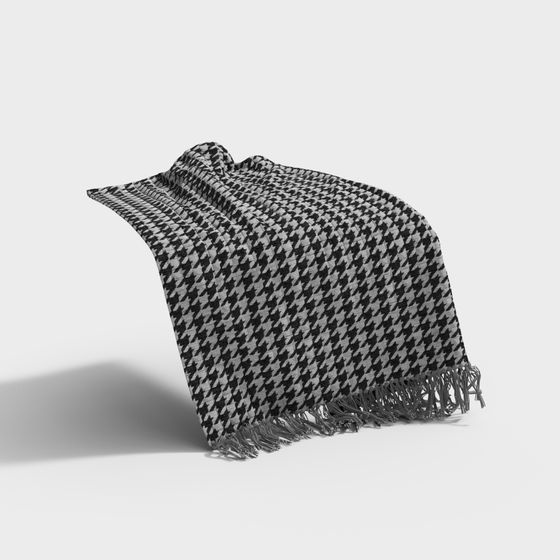 Classic Houndstooth Blanket 3D model