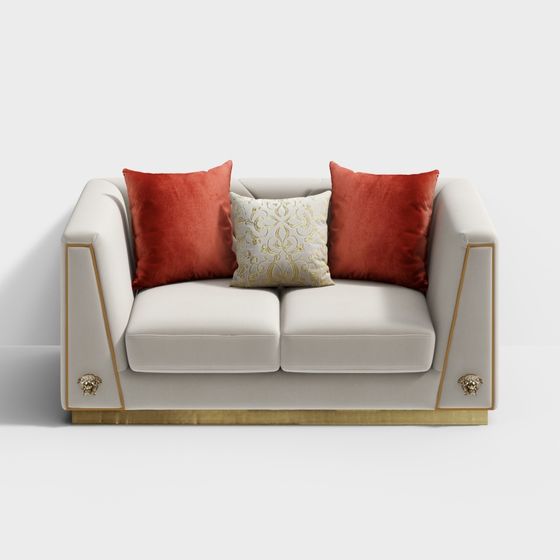 Elegant Low-Poly Sofa 3D Model Design