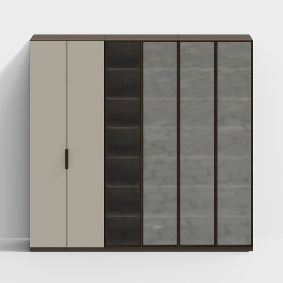 Urban Bookshelf 3D model for Modern Interiors