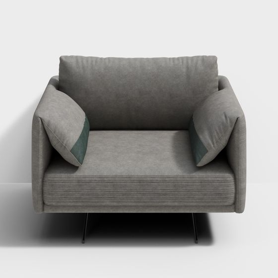 Modern Low-Poly Sofa 3D model for Stylish Interiors