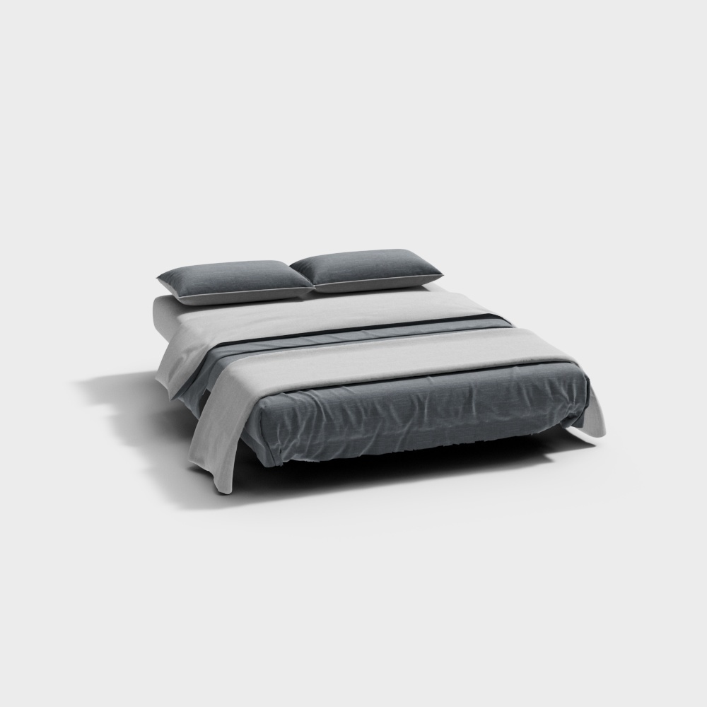 Modern Minimalist Bed 3D model