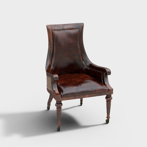 Vintage Modern Classic Leather Chair 3D model