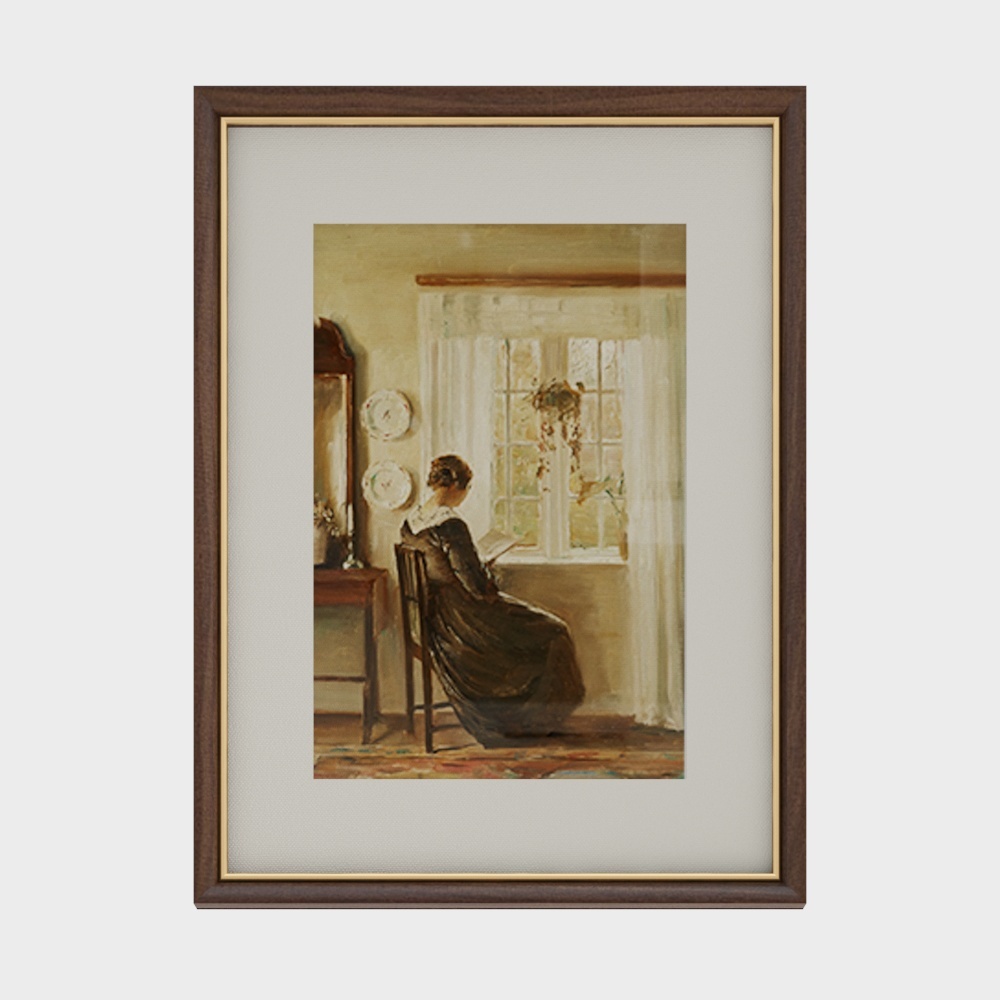 Peinture d'art déco européenne haut de gamme Giangari peinture rétro suspendue dans le salon salle à manger Xuanguan vertical mural -30x40