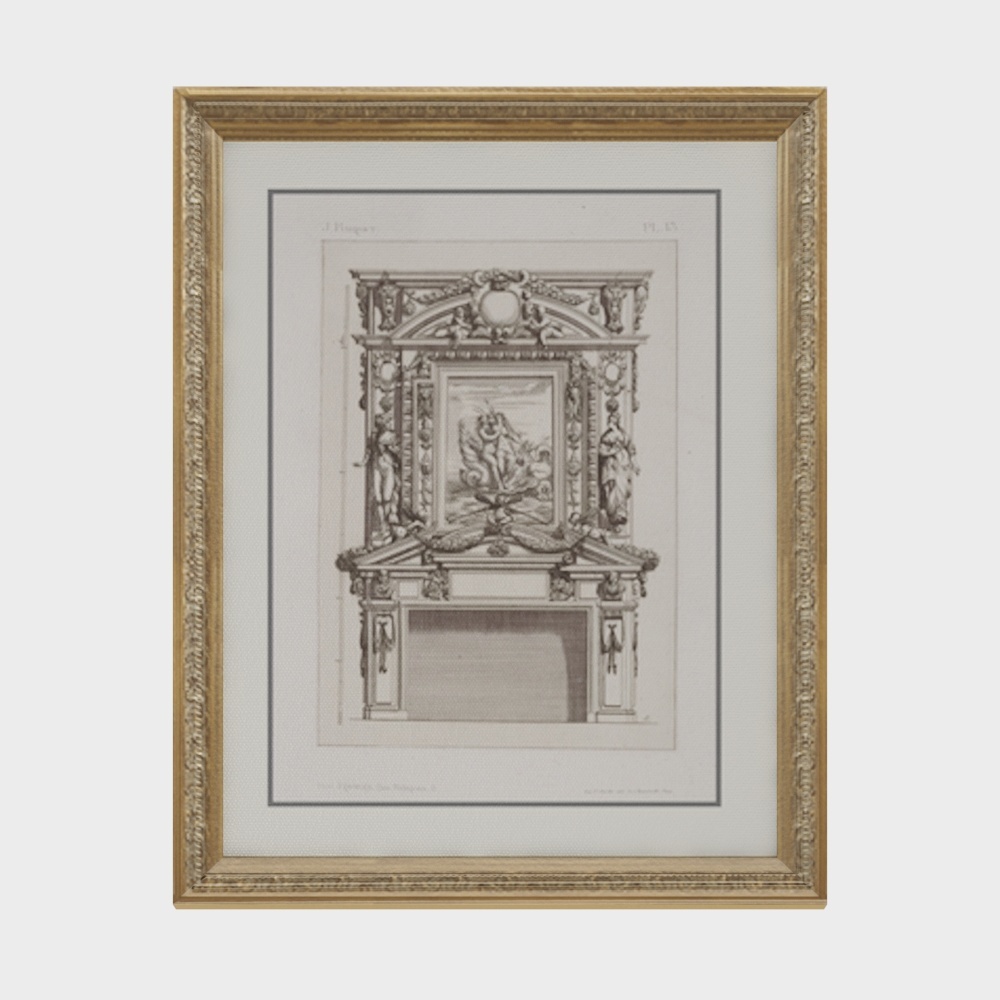Vintage Fireplace Mantel 3D model