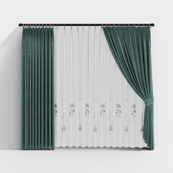 Stylish Curtain 3D model for Contemporary Spaces