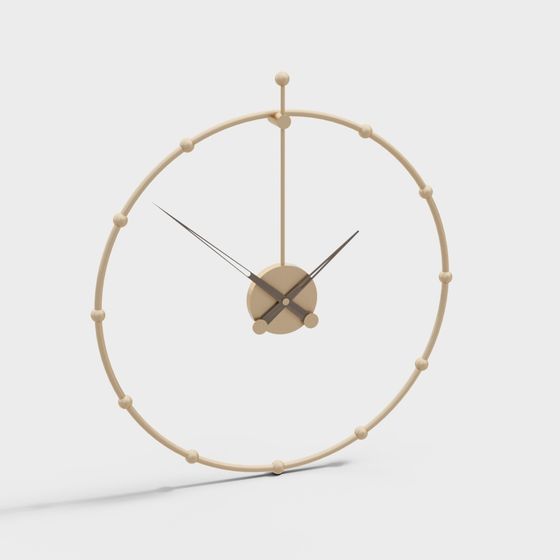 Timeless Circle 3D Model Clock