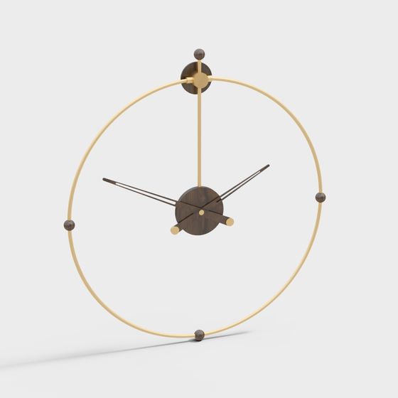 Stylish Low-Poly Clock 3D model for Creative Projects