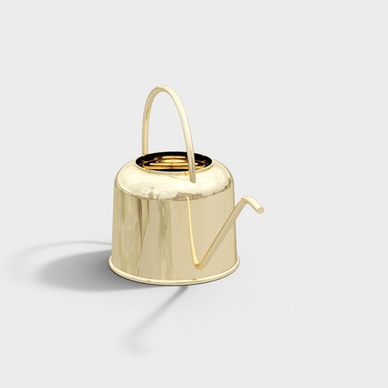 Futuristic Gold Kettle 3D model
