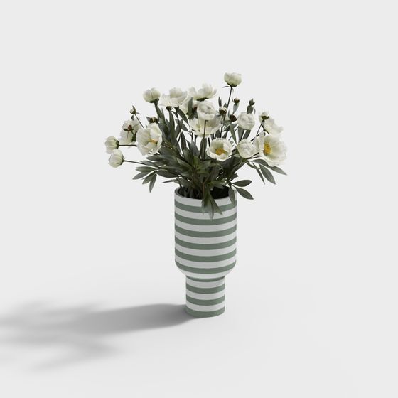 Ho-me Spot ดานิช AYTM VARIA ซีรีส์ แจกสีลาย เซรามิกแจกันวัตถุประสงค์ - สีเทา-เขียว-สีเขียวเซ็น