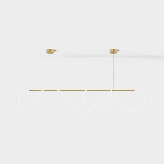 Lámpara araña de barra transversal A02-20 Brass Gloss Grille 001