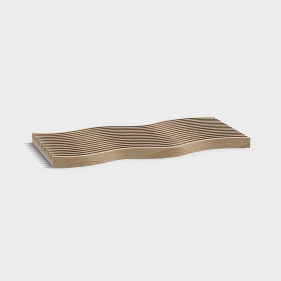 Wavy Wooden Plank 3D Model