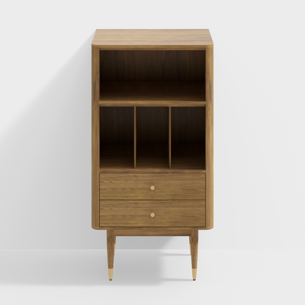 KenaCona Nordic solid wood TV cabinet side cabinet in the old wind family living room small household locker storage cabinet P003