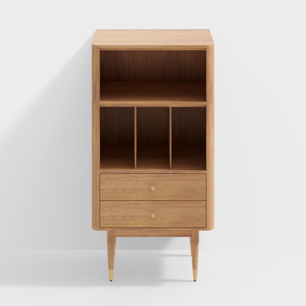 KenaCona Nordic solid wood TV cabinet side cabinet in the old wind family living room small household locker storage cabinet P002