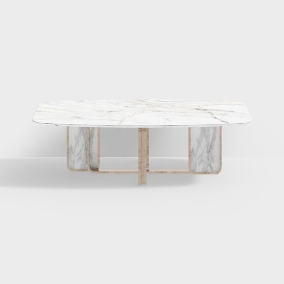 Elegant Marble Art Table 3D model