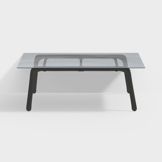 Stylish Glass Dining Table 3D model for Creative Projects