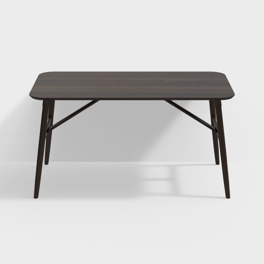 Modern Dining Table - Slanted Leg Wooden Table