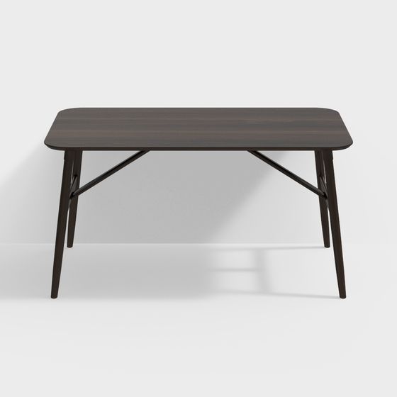 Mid-Century Modern Table 3D model for Creative Spaces