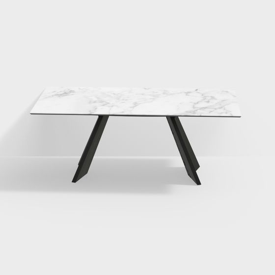 Elegant Marble Dining Table 3D model