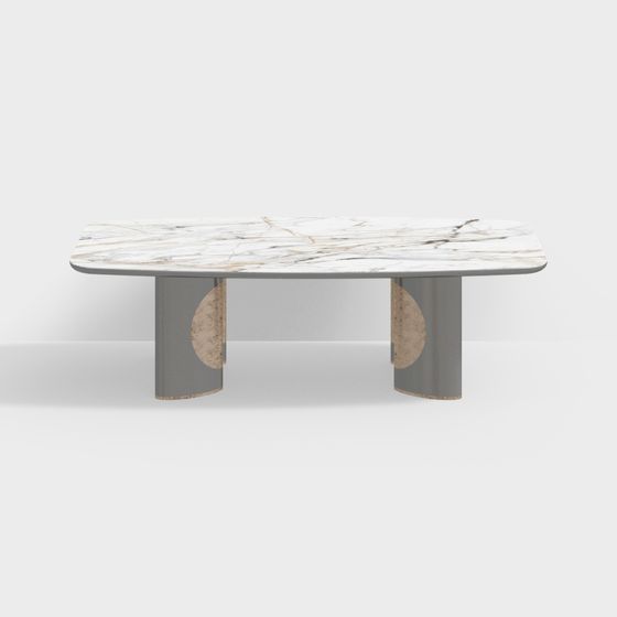 Minimalist Marble Coffee Table 3D model