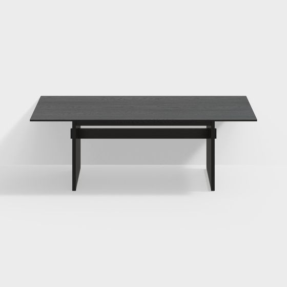 Urban Black Wood Table 3D model