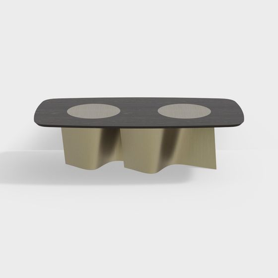 Streamline Coffee Table 3D model for Contemporary Spaces