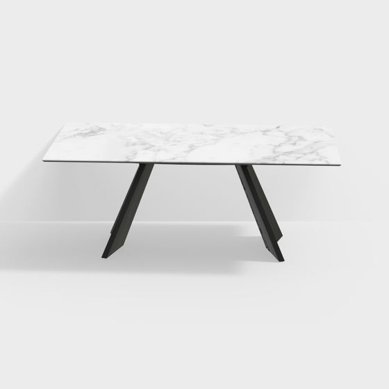 Elegant Marble Dining Table 3D model