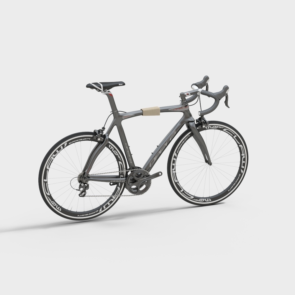 Stylish Low-Poly Bicycle 3D Model – Gray Frame Design