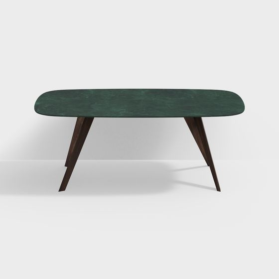 Elegant Green Marble Coffee Table 3D model