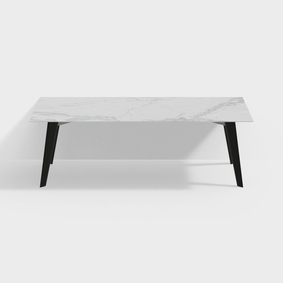 Elegant Marble Dining Table 3D model