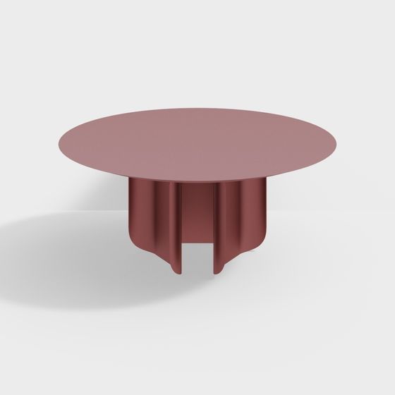 Streamlined Round Table 3D model