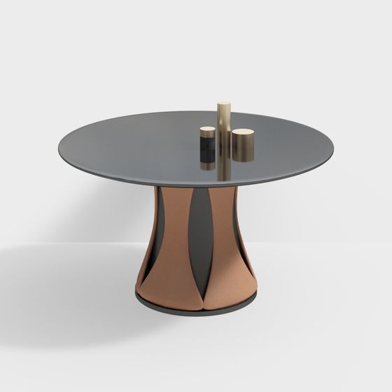 Elegant Round Table 3D model in Low-Poly Design