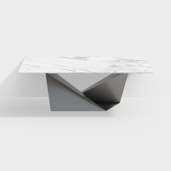 Geometric Marble Table 3D model